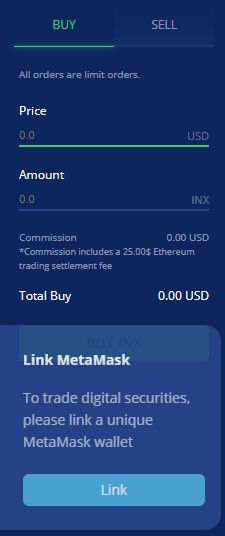 Linking your MetaMask or Republic wallet with your INX ONE account – INX